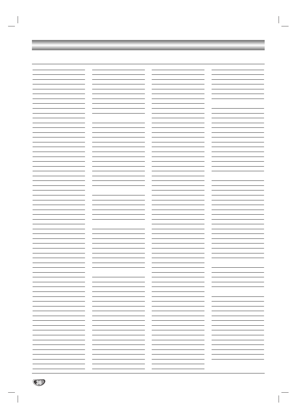 Area code list | Sony DAV-SB200 User Manual | Page 36 / 120