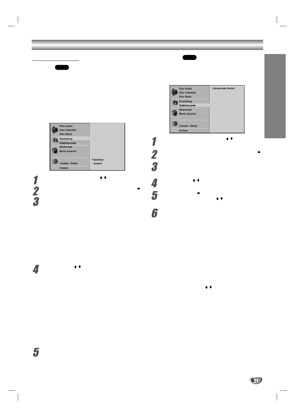 Vor dem betrieb (forts.) | Sony DAV-SB200 User Manual | Page 61 / 120