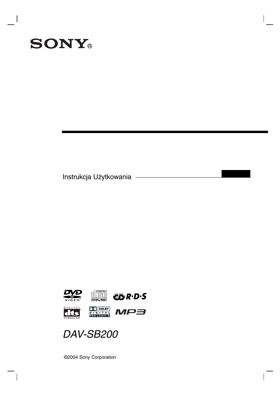 Dvd zestaw kina domowego, Dav-sb200 | Sony DAV-SB200 User Manual | Page 81 / 120