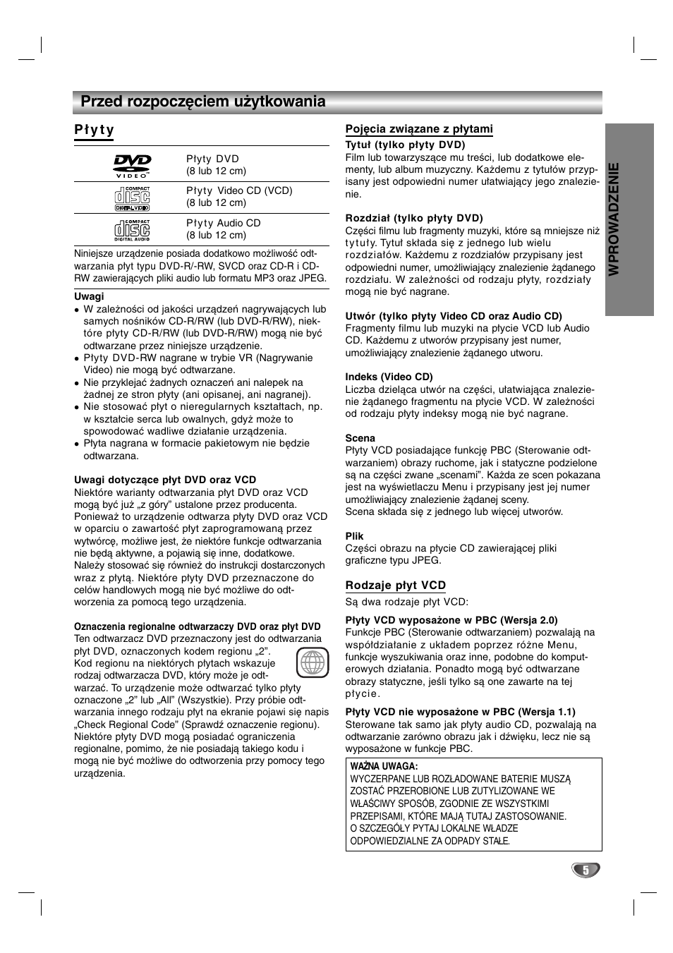Przed rozpoczęciem użytkowania, Wprow adzenie | Sony DAV-SB200 User Manual | Page 85 / 120