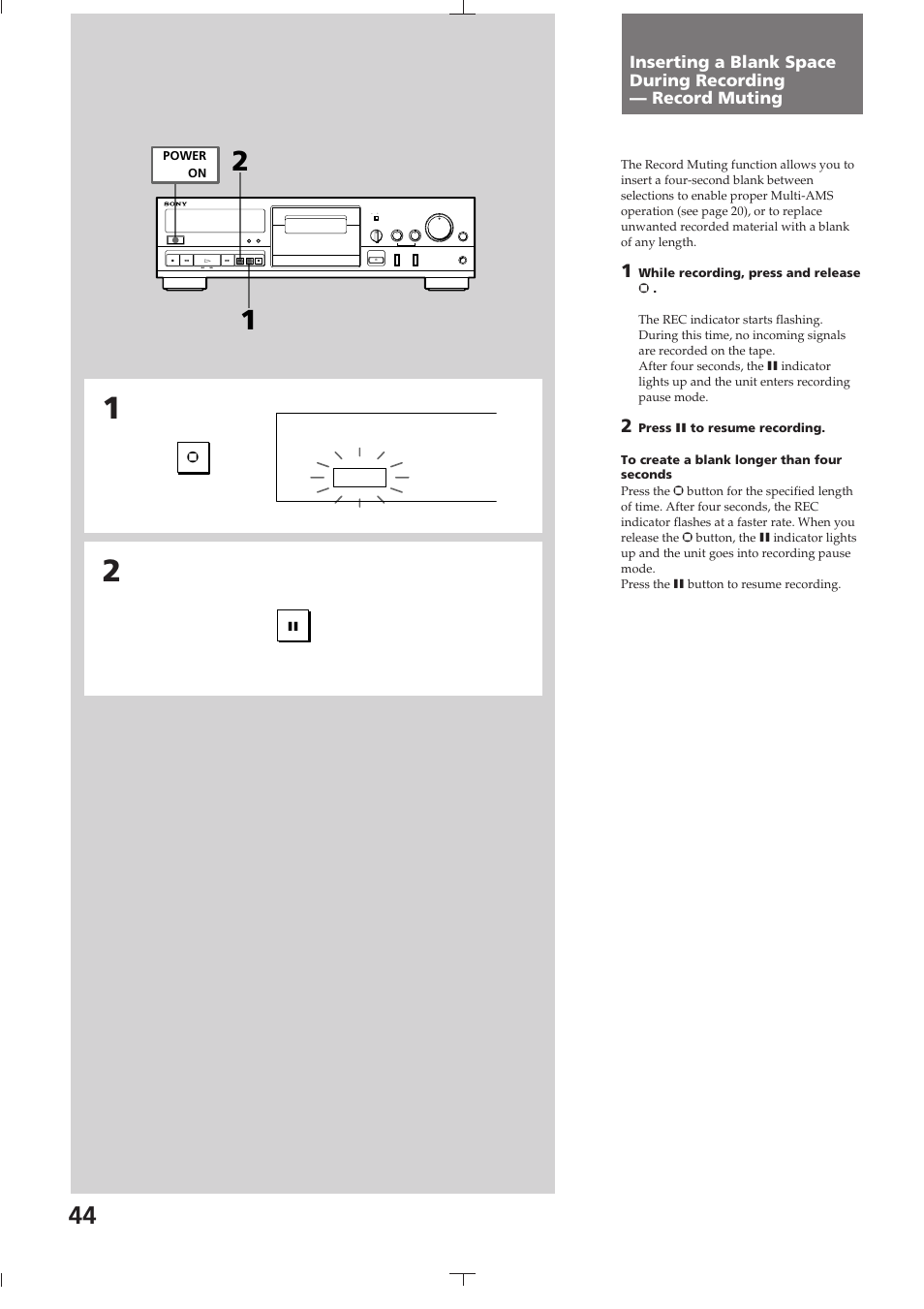 Sony TC-K615S User Manual | Page 44 / 60