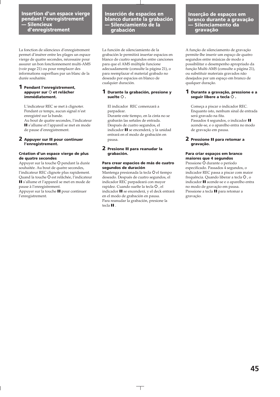 Sony TC-K615S User Manual | Page 45 / 60