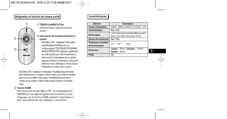 Samsung SCC-RC130E User Manual | Page 9 / 15