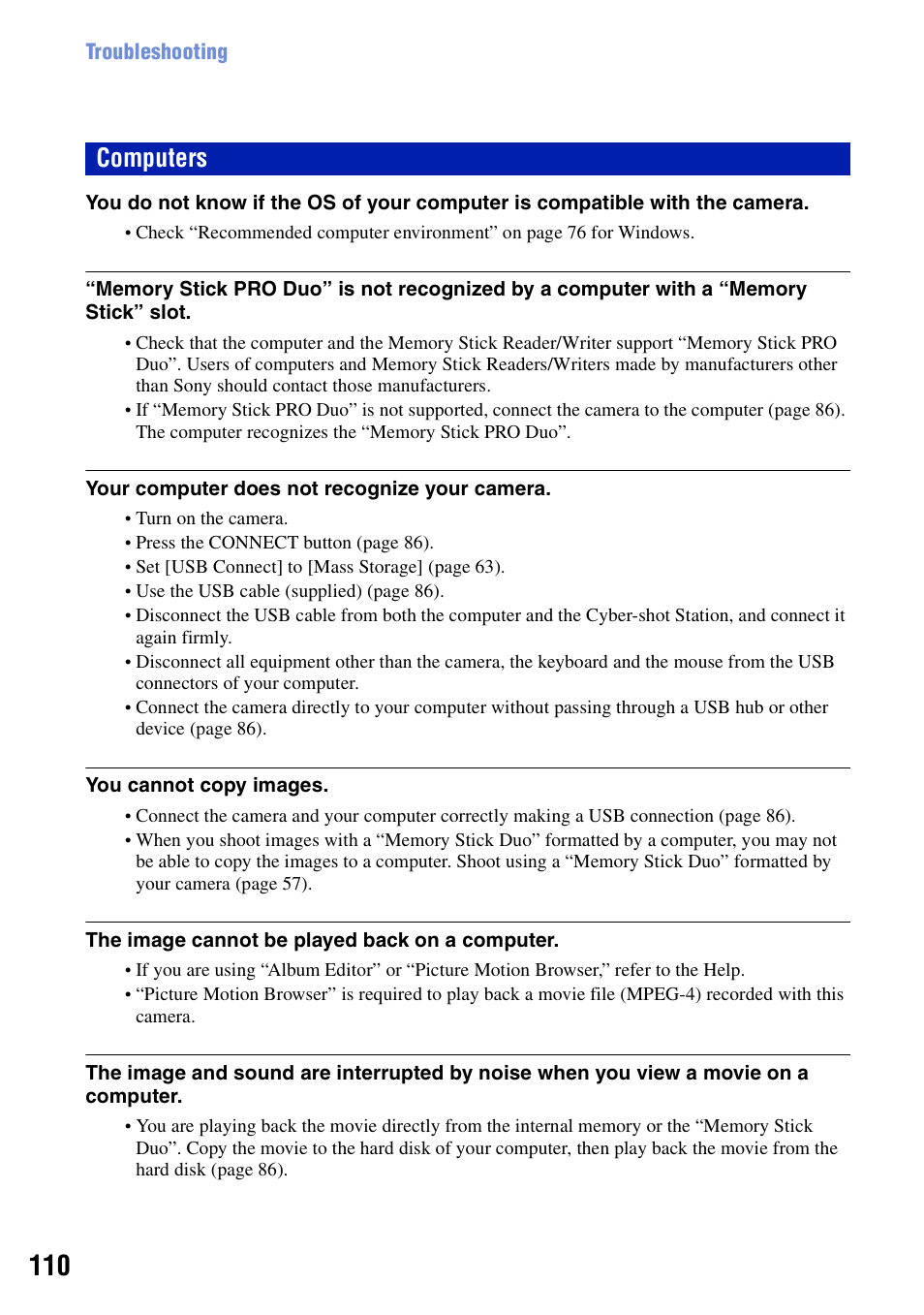 Computers | Sony Cyber-shot DSC-G1 User Manual | Page 110 / 125