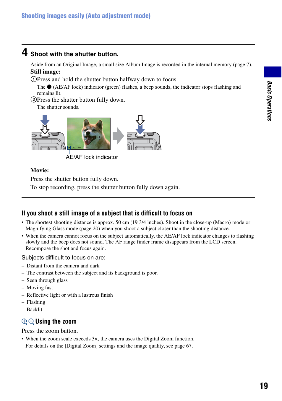 Sony Cyber-shot DSC-G1 User Manual | Page 19 / 125