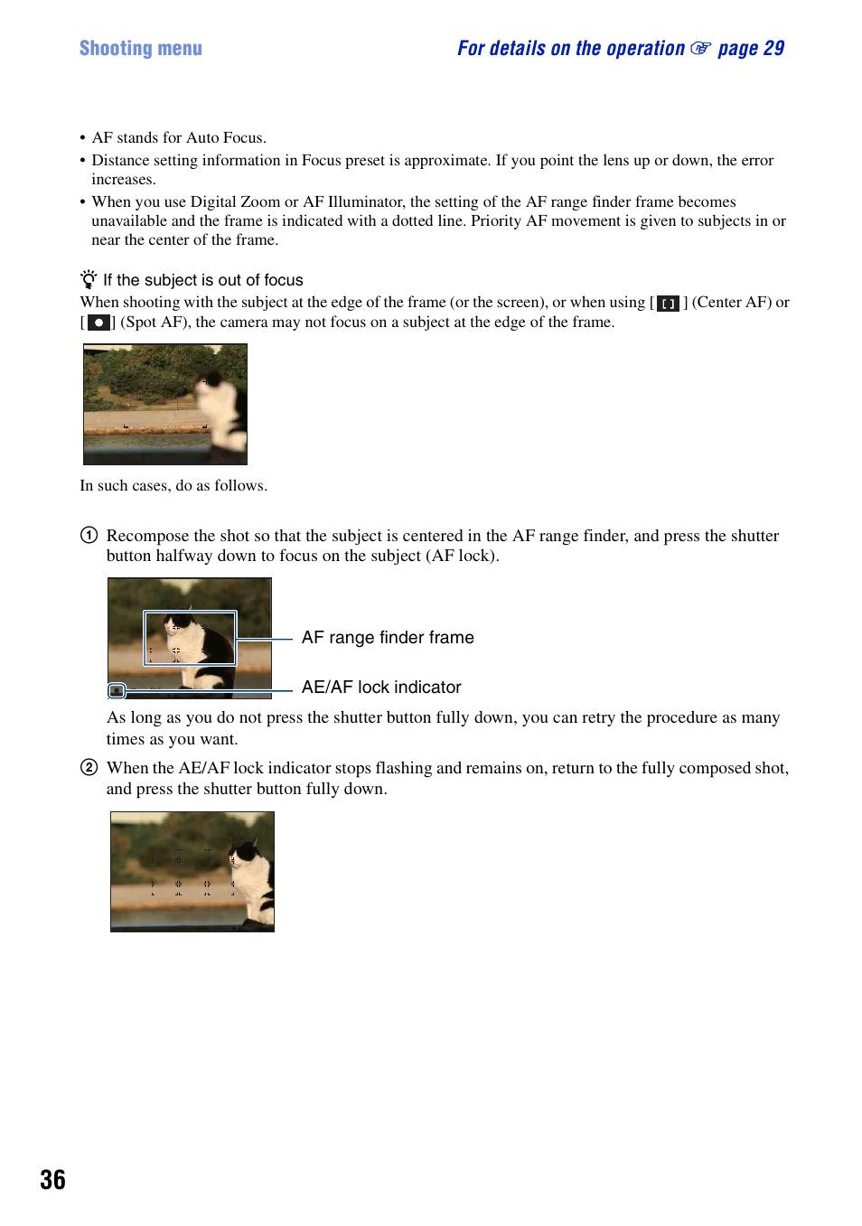 Sony Cyber-shot DSC-G1 User Manual | Page 36 / 125