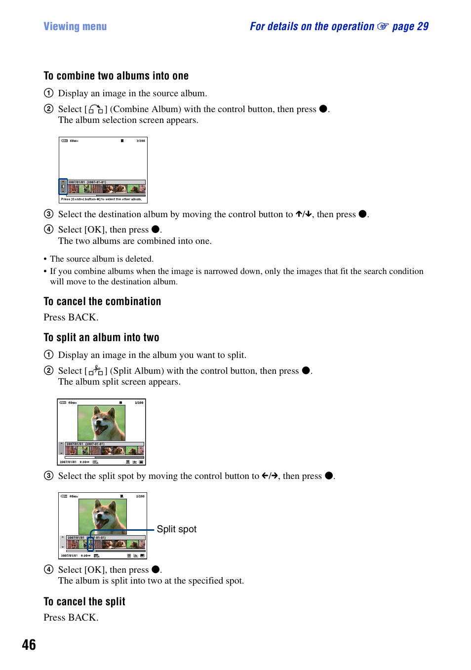 Sony Cyber-shot DSC-G1 User Manual | Page 46 / 125