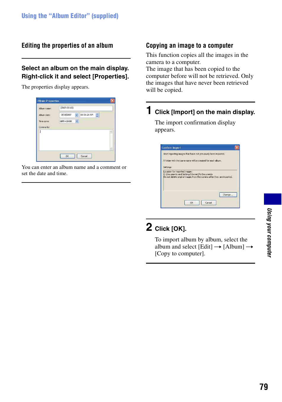 Sony Cyber-shot DSC-G1 User Manual | Page 79 / 125