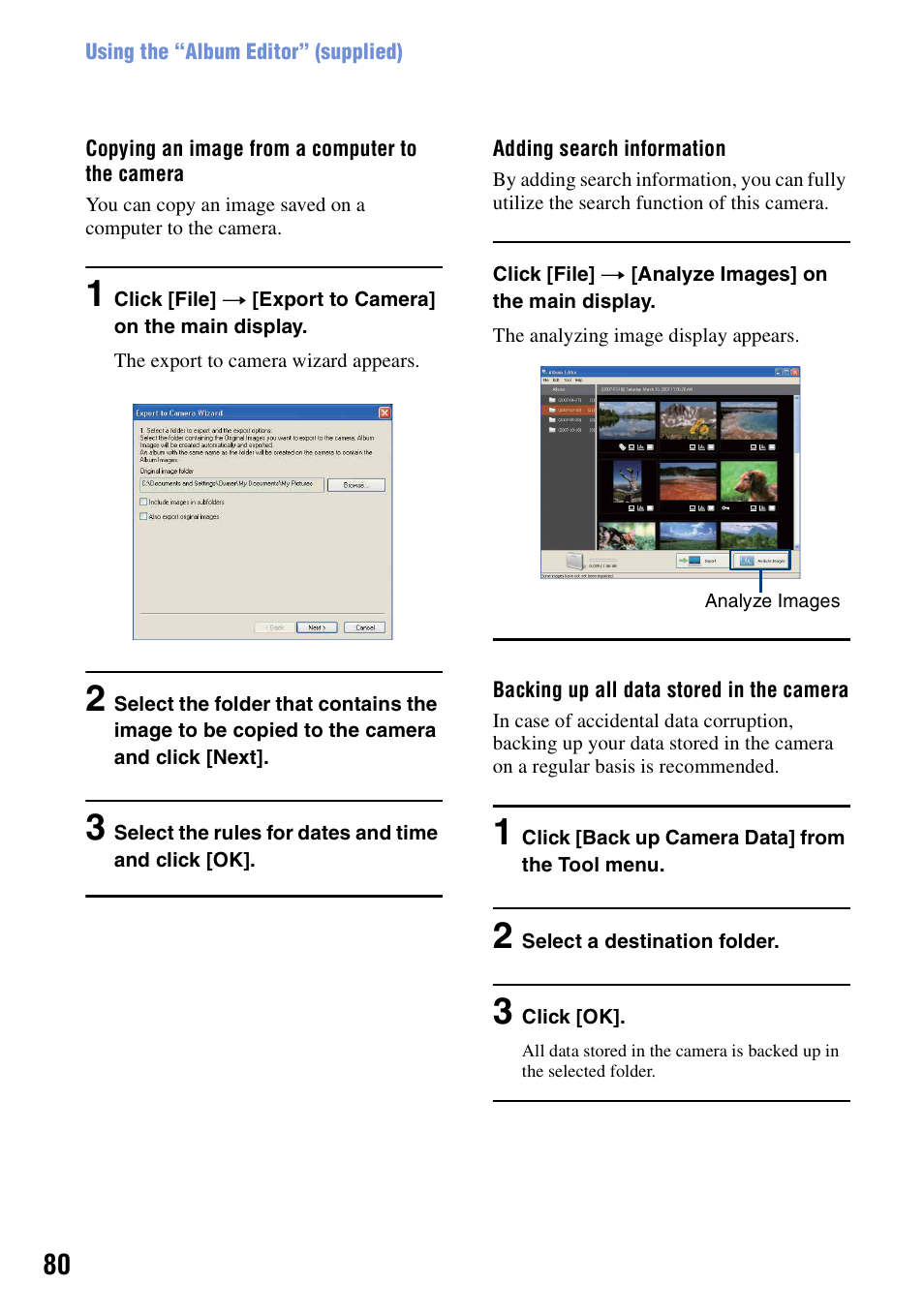 Sony Cyber-shot DSC-G1 User Manual | Page 80 / 125