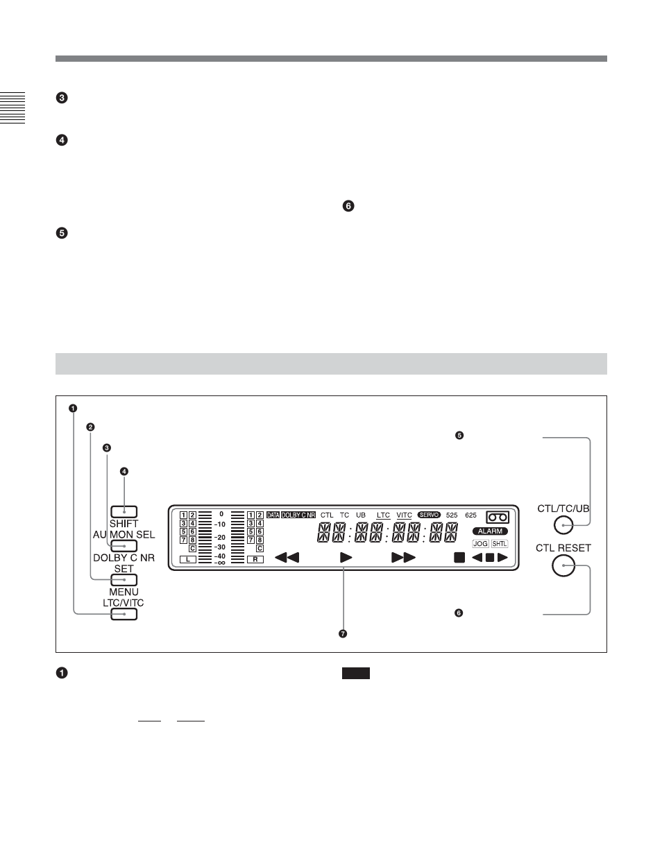 1-1 display section, 1 control panel | Sony J30SDI User Manual | Page 13 / 57