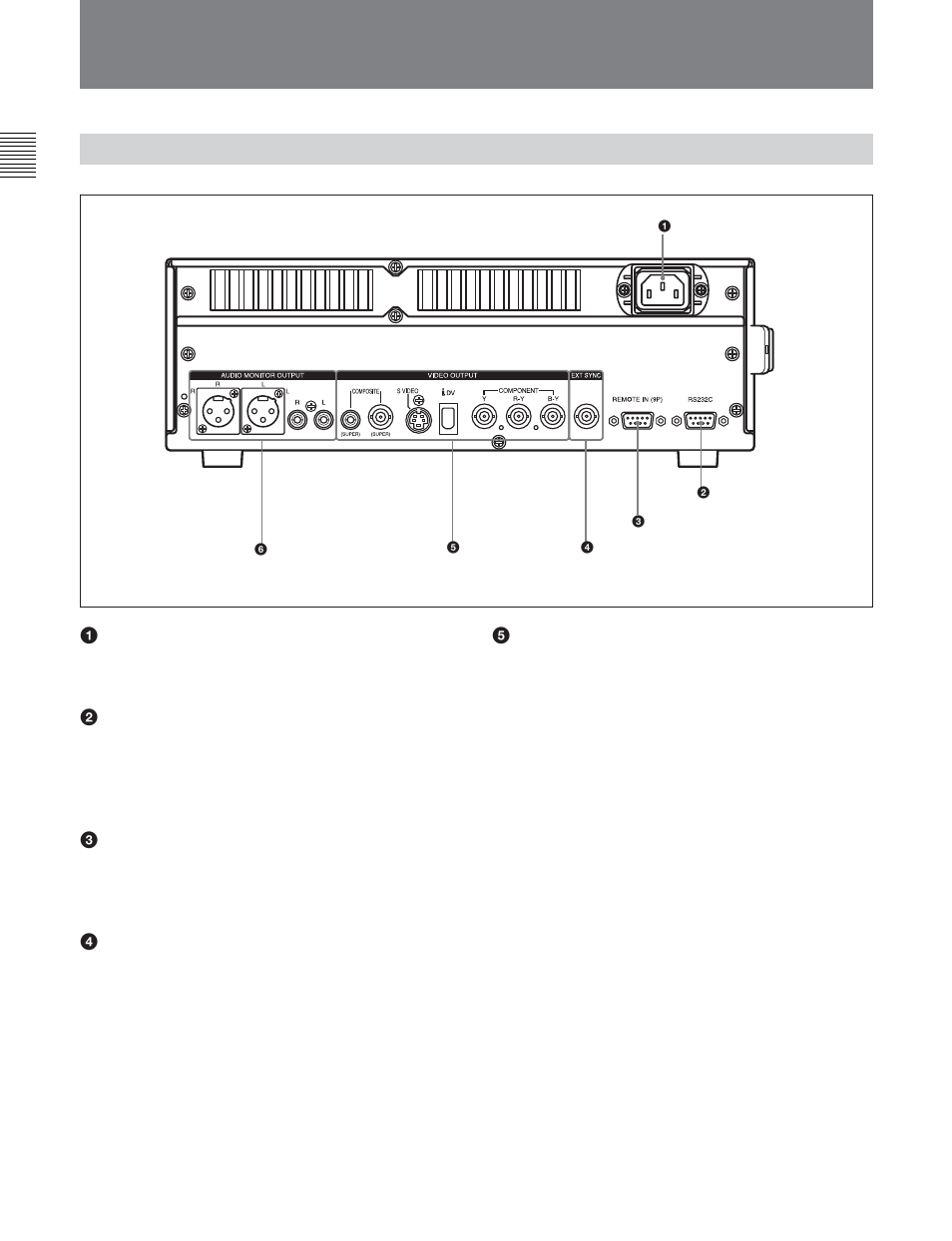 2 connector panel, 2-1 connector panel of the j-10/30 | Sony J30SDI User Manual | Page 19 / 57