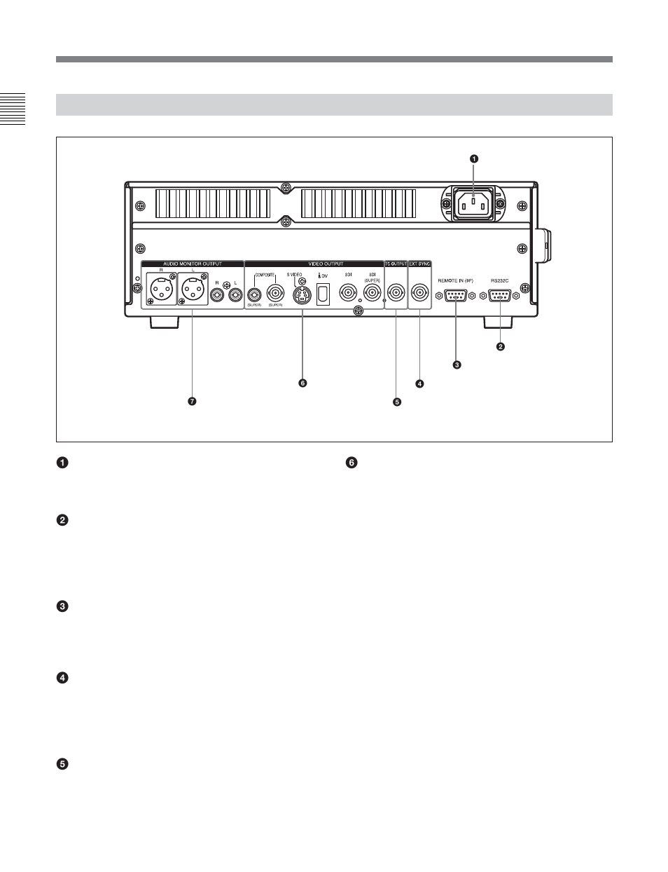 2-2 connector panel of the j-10sdi/30sdi, 2 connector panel | Sony J30SDI User Manual | Page 21 / 57