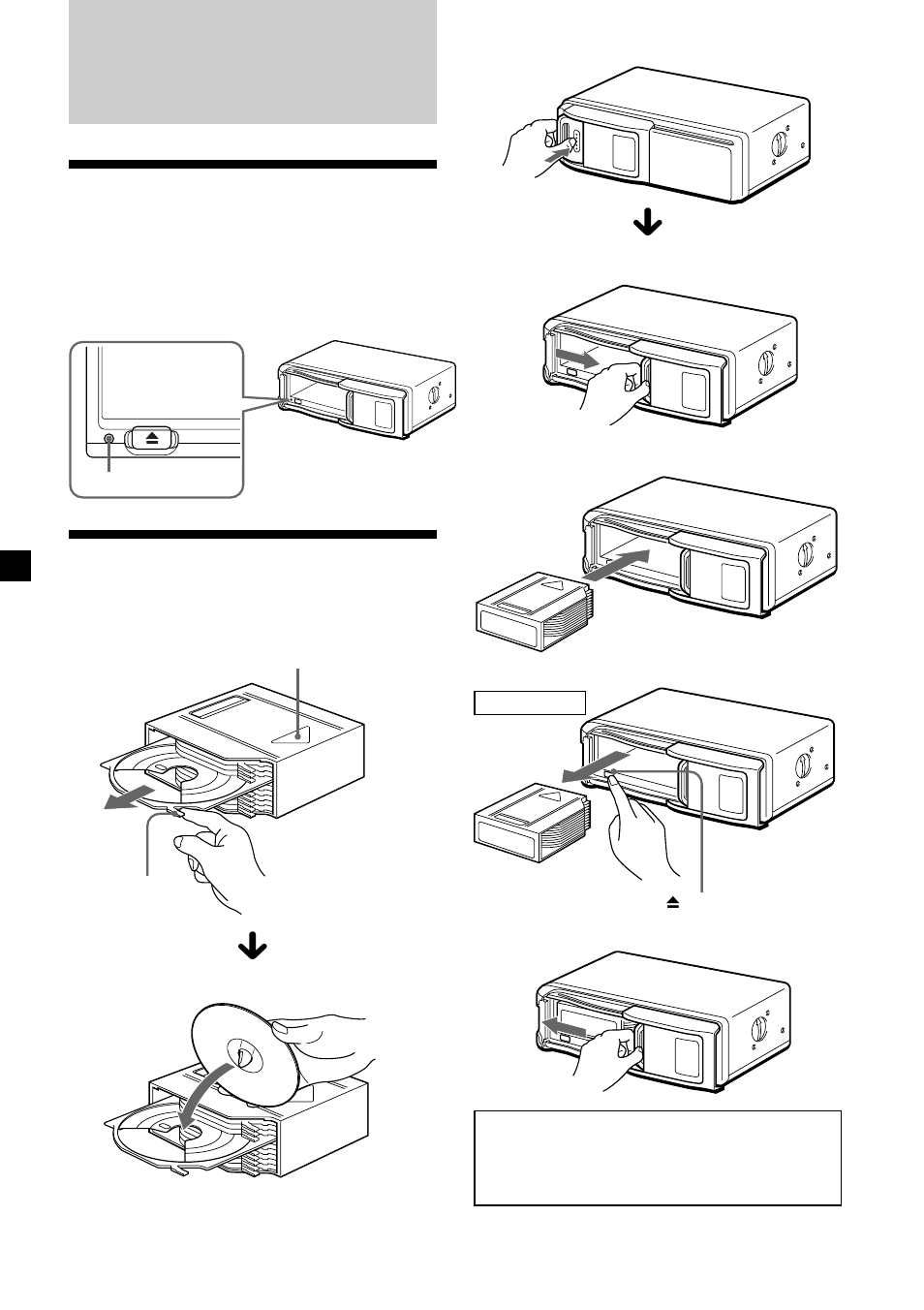 Procedimientos iniciales, Restauración de la unidad, Preparación del cambiador de discos compactos | Sony CDX-535RF User Manual | Page 18 / 44