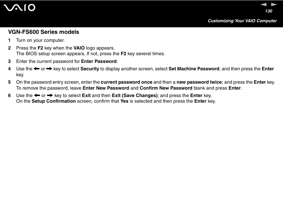 Vgn-fs600 series models | Sony VAIO VGN-A700 User Manual | Page 130 / 216