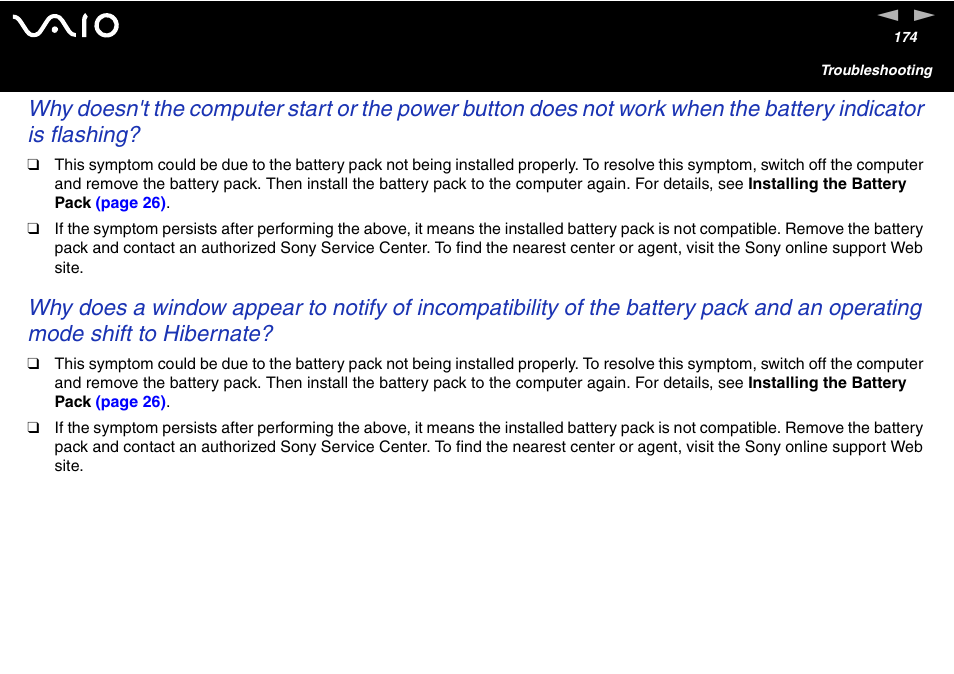 Sony VAIO VGN-A700 User Manual | Page 174 / 216
