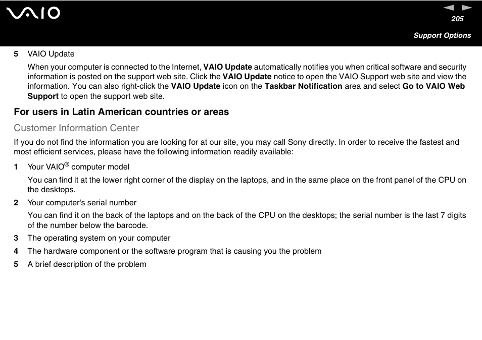 Sony VAIO VGN-A700 User Manual | Page 205 / 216