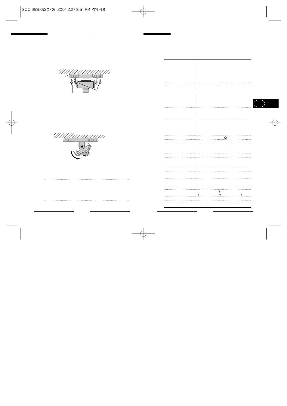 Technische daten | Samsung SCC-B5300GP User Manual | Page 16 / 31