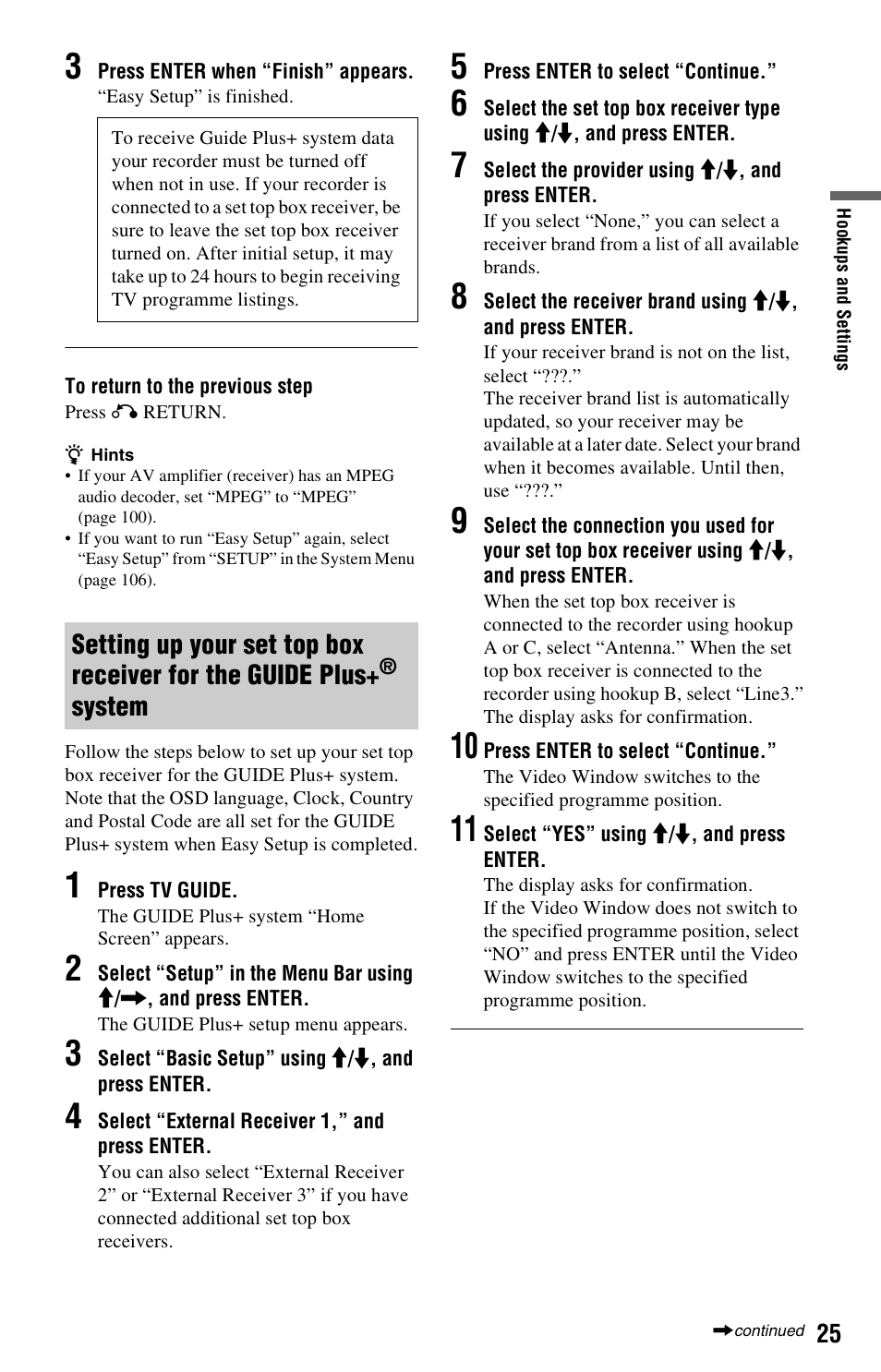 System | Sony RDR-HX525 User Manual | Page 25 / 124