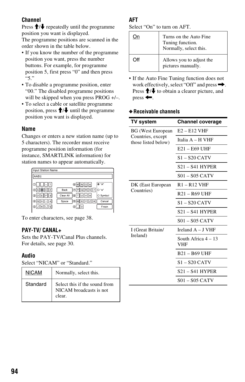 Sony RDR-HX525 User Manual | Page 94 / 124