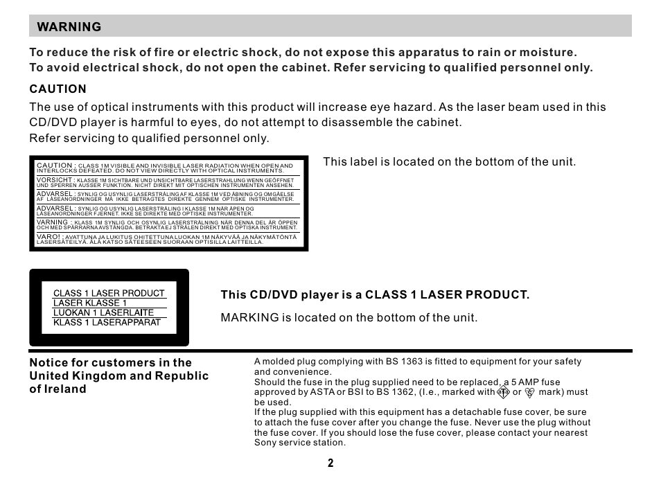 Sony DVP-FX810 User Manual | Page 2 / 56