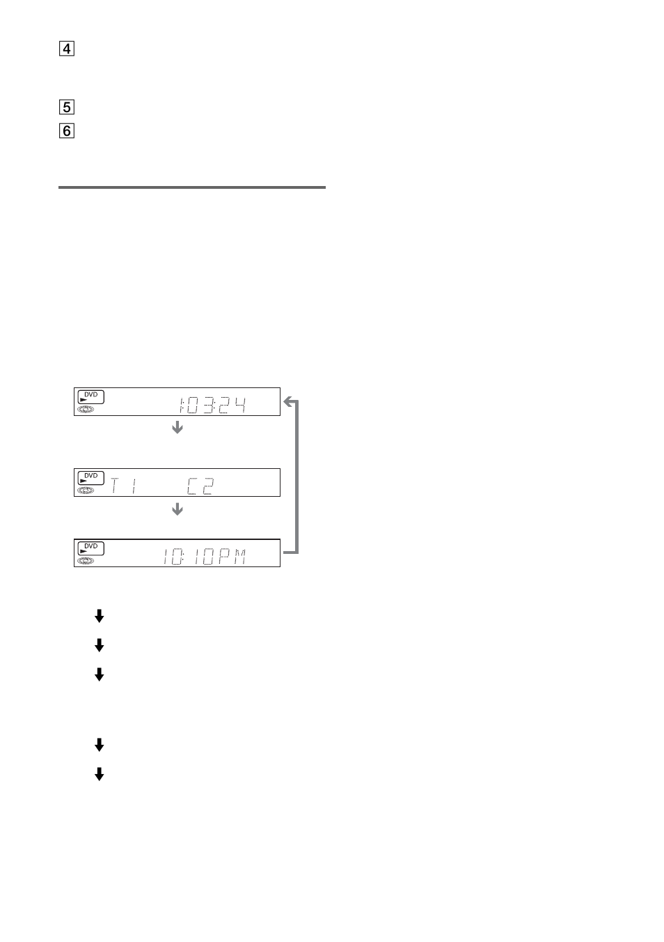 Viewing information on the front panel display | Sony RDR-VX511 User Manual | Page 44 / 124