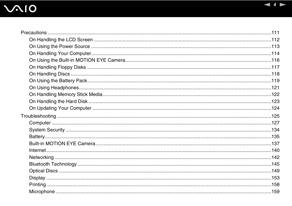 Sony VGN-FZ200 User Manual | Page 4 / 187