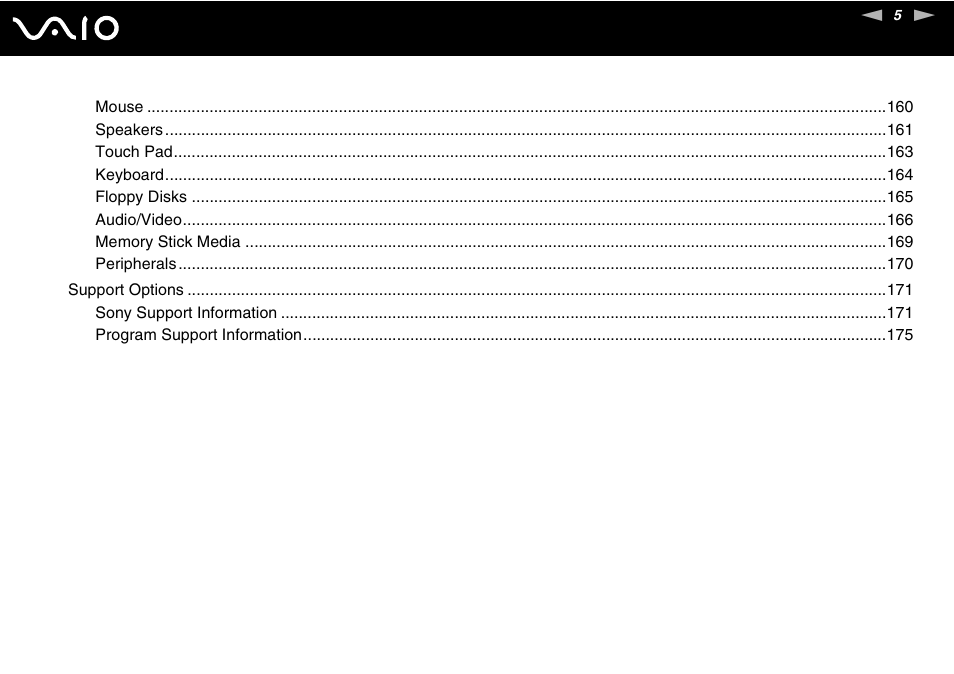 Sony VGN-FZ200 User Manual | Page 5 / 187