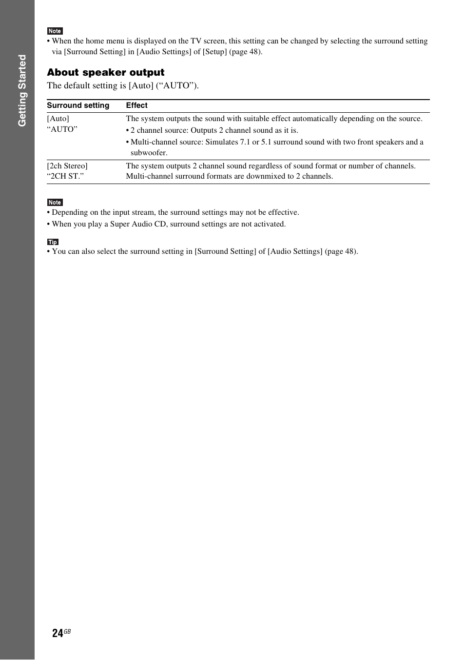 Sony BDV-EF200 User Manual | Page 24 / 64