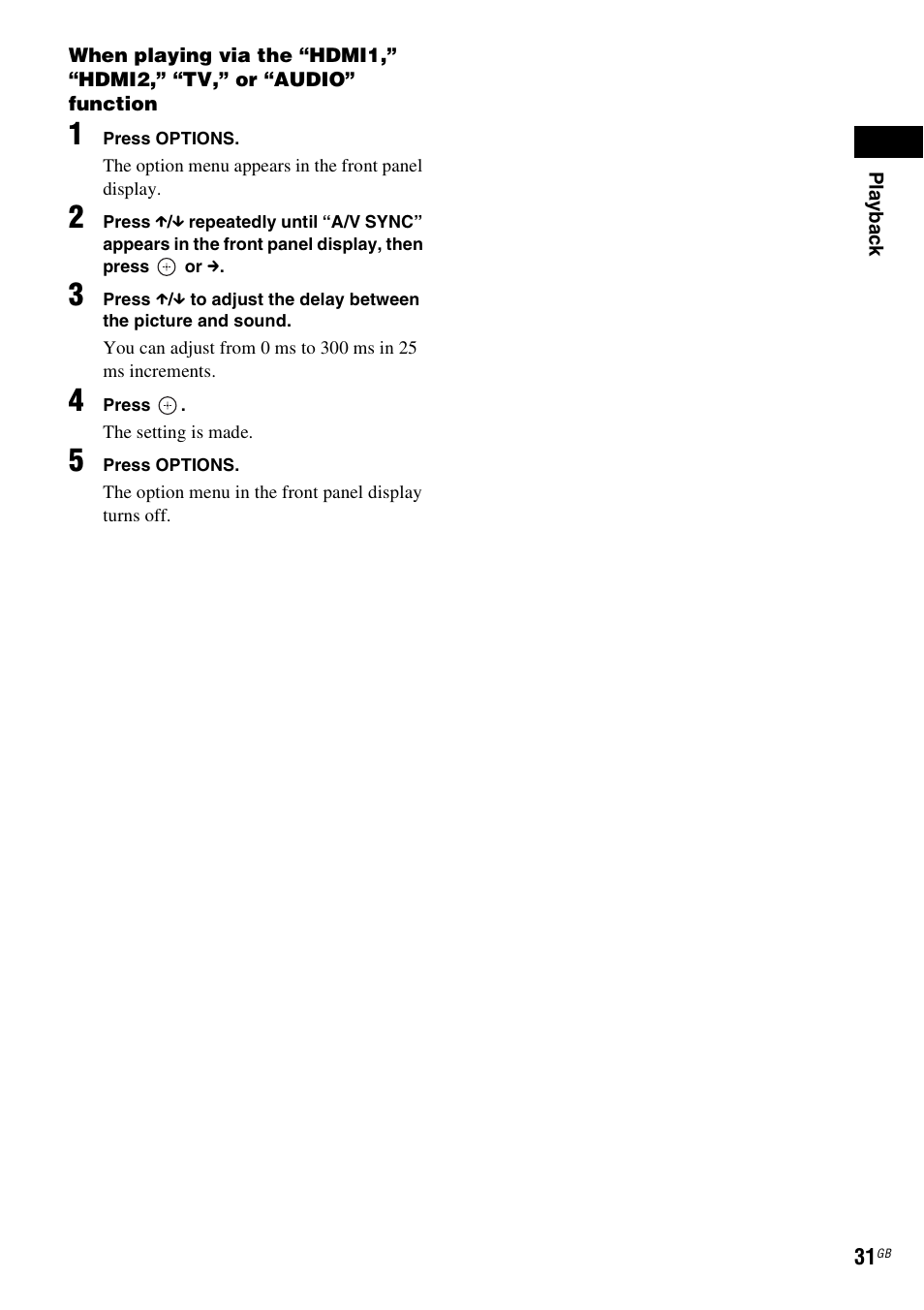 Sony BDV-EF200 User Manual | Page 31 / 64
