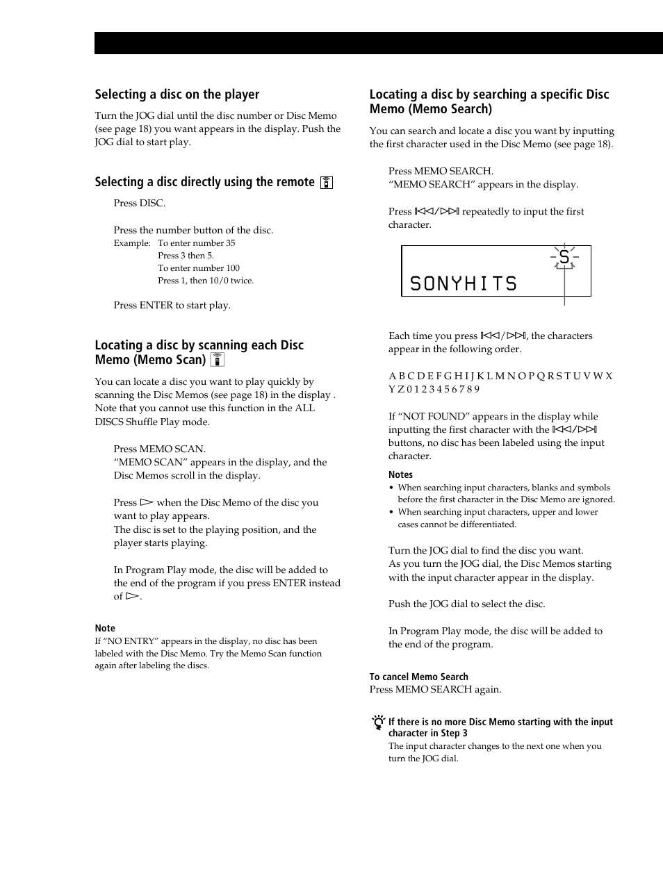 Playing cds, Selecting a disc on the player, Selecting a disc directly using the remote 1 | Sony CDP-CX235 User Manual | Page 12 / 104