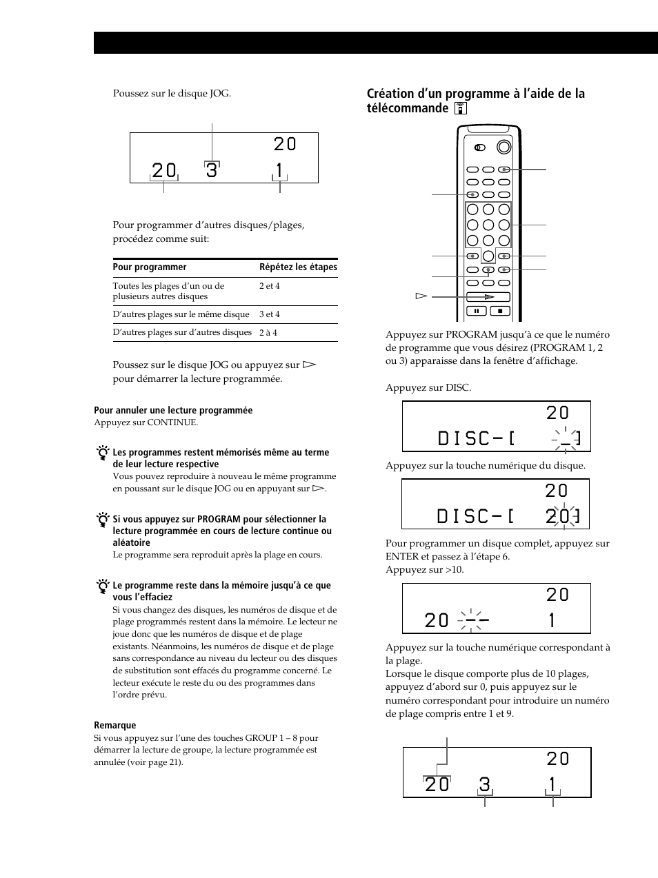 D i s c | Sony CDP-CX235 User Manual | Page 42 / 104