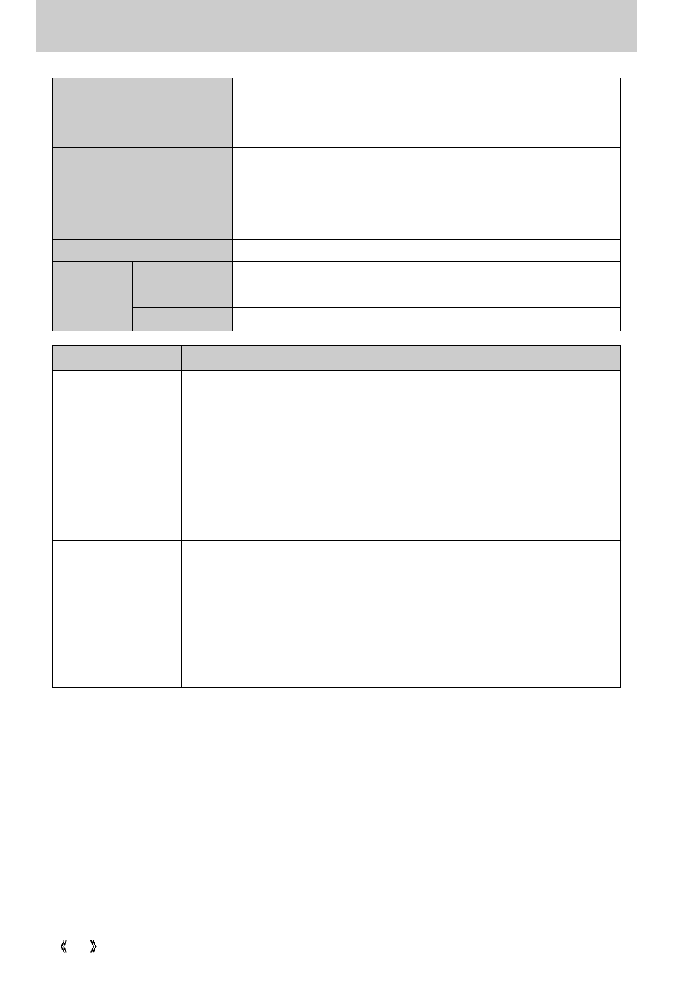 Specifications | Sony 300 User Manual | Page 74 / 100