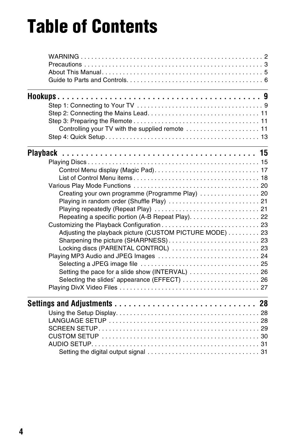 Sony 4-115-669-14(1) User Manual | Page 4 / 40