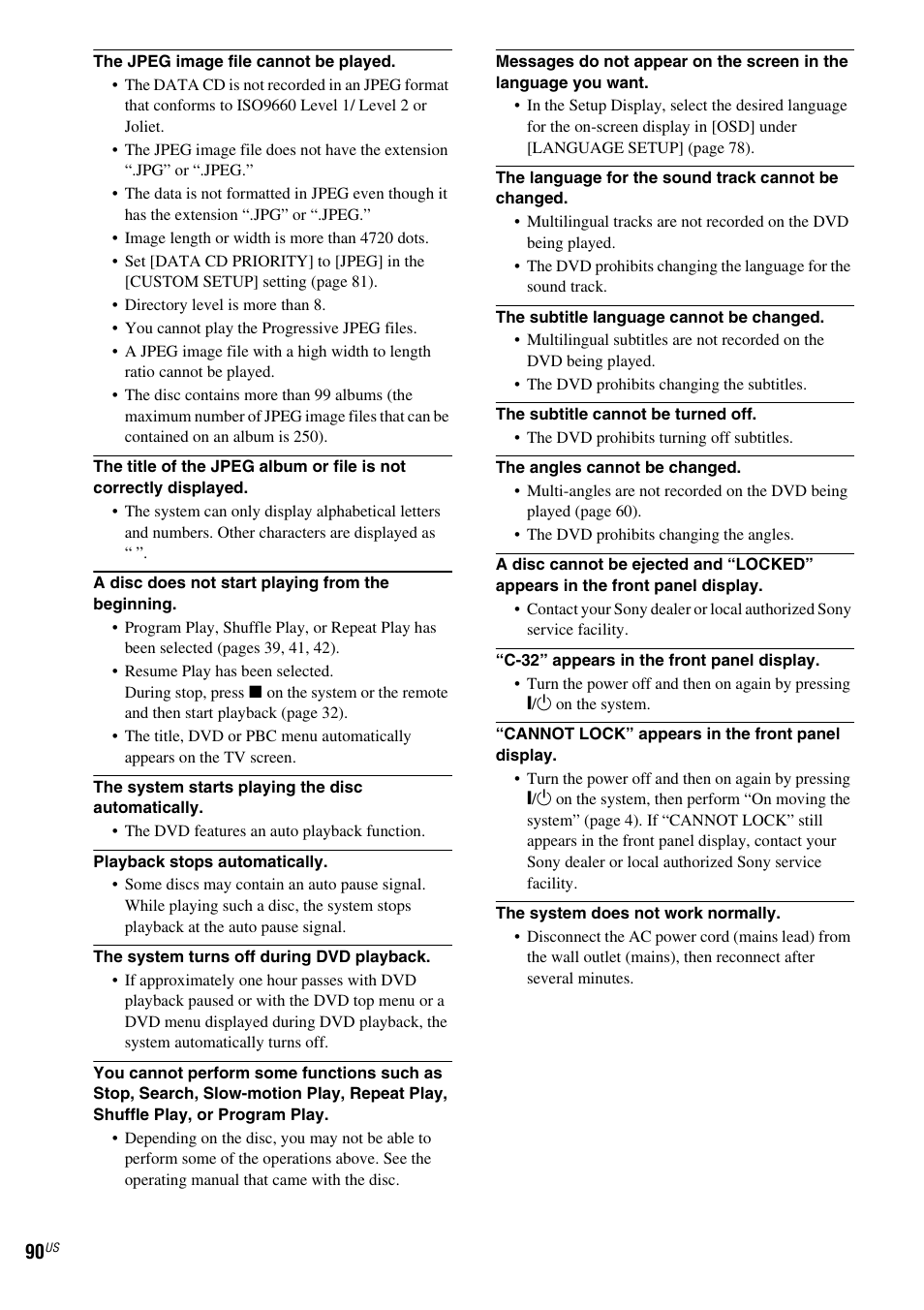 Sony FR8/FR9 User Manual | Page 90 / 108