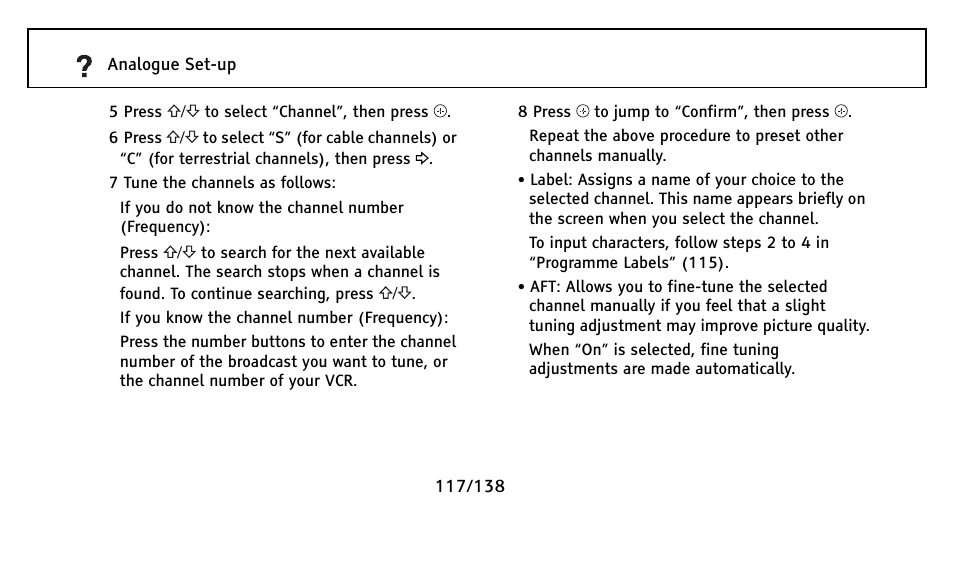 Sony Universal Remote User Manual | Page 117 / 138