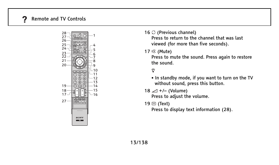 Sony Universal Remote User Manual | Page 13 / 138