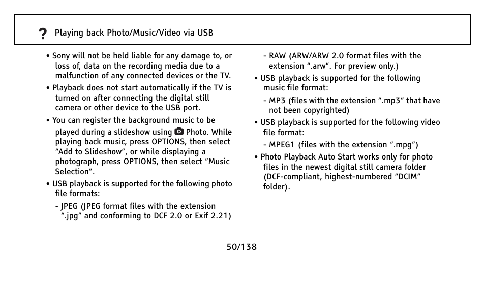 Sony Universal Remote User Manual | Page 50 / 138