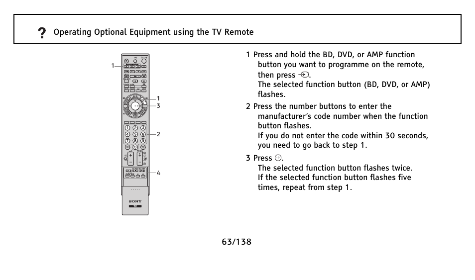 Sony Universal Remote User Manual | Page 63 / 138