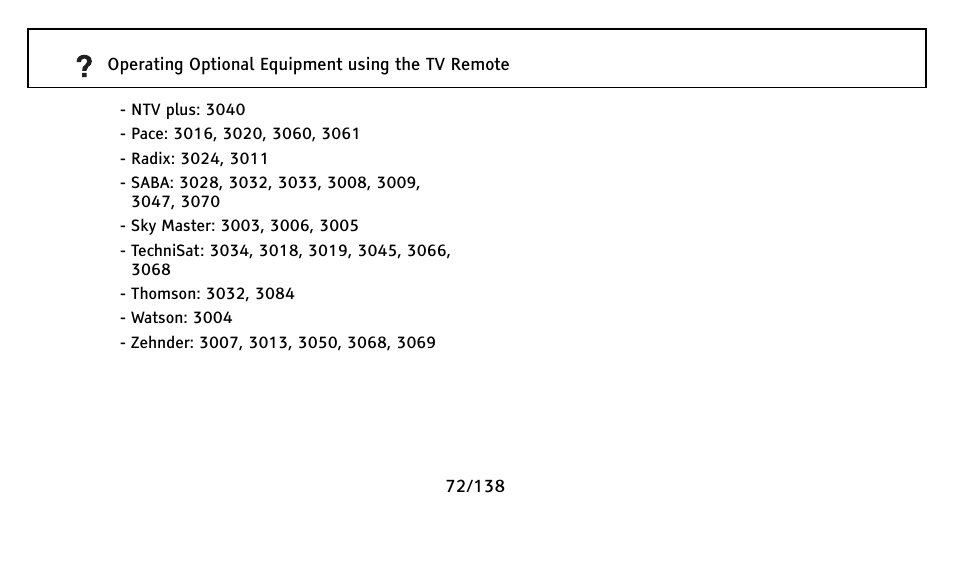 Sony Universal Remote User Manual | Page 72 / 138