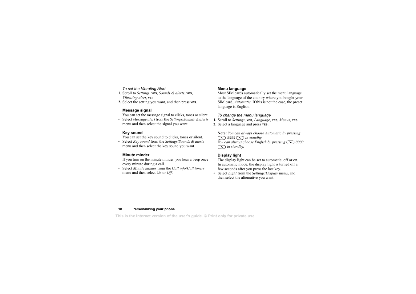 Sony T105 User Manual | Page 18 / 70