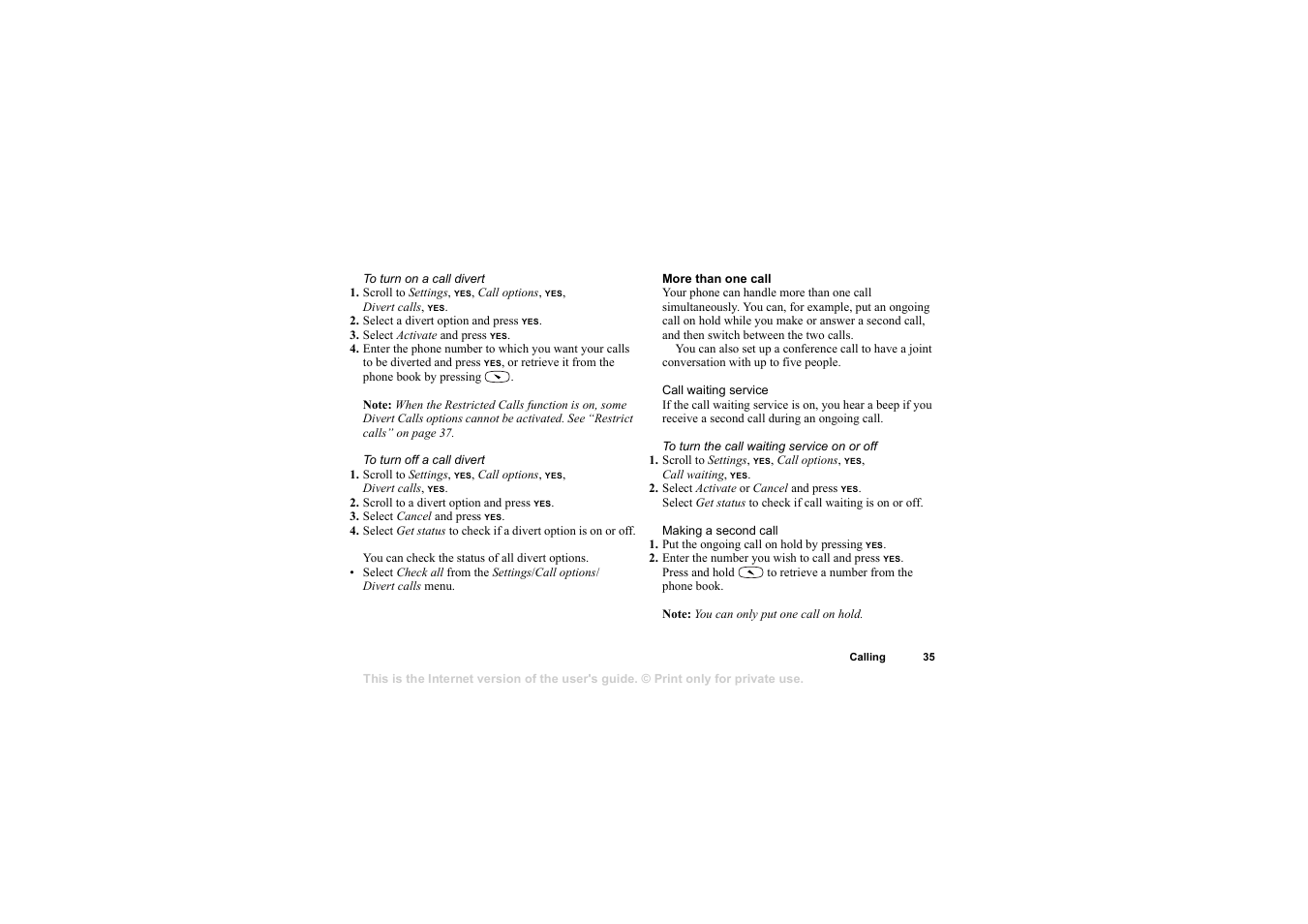 Sony T105 User Manual | Page 35 / 70