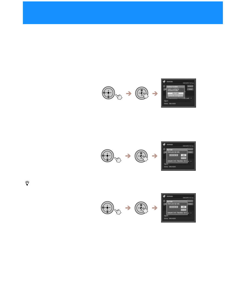 Selecting an antenna type | Sony SAT-A55 User Manual | Page 24 / 80