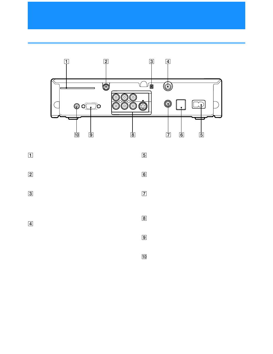 Sat-b55 back panel, Location and function of controls (continued) | Sony SAT-A55 User Manual | Page 70 / 80