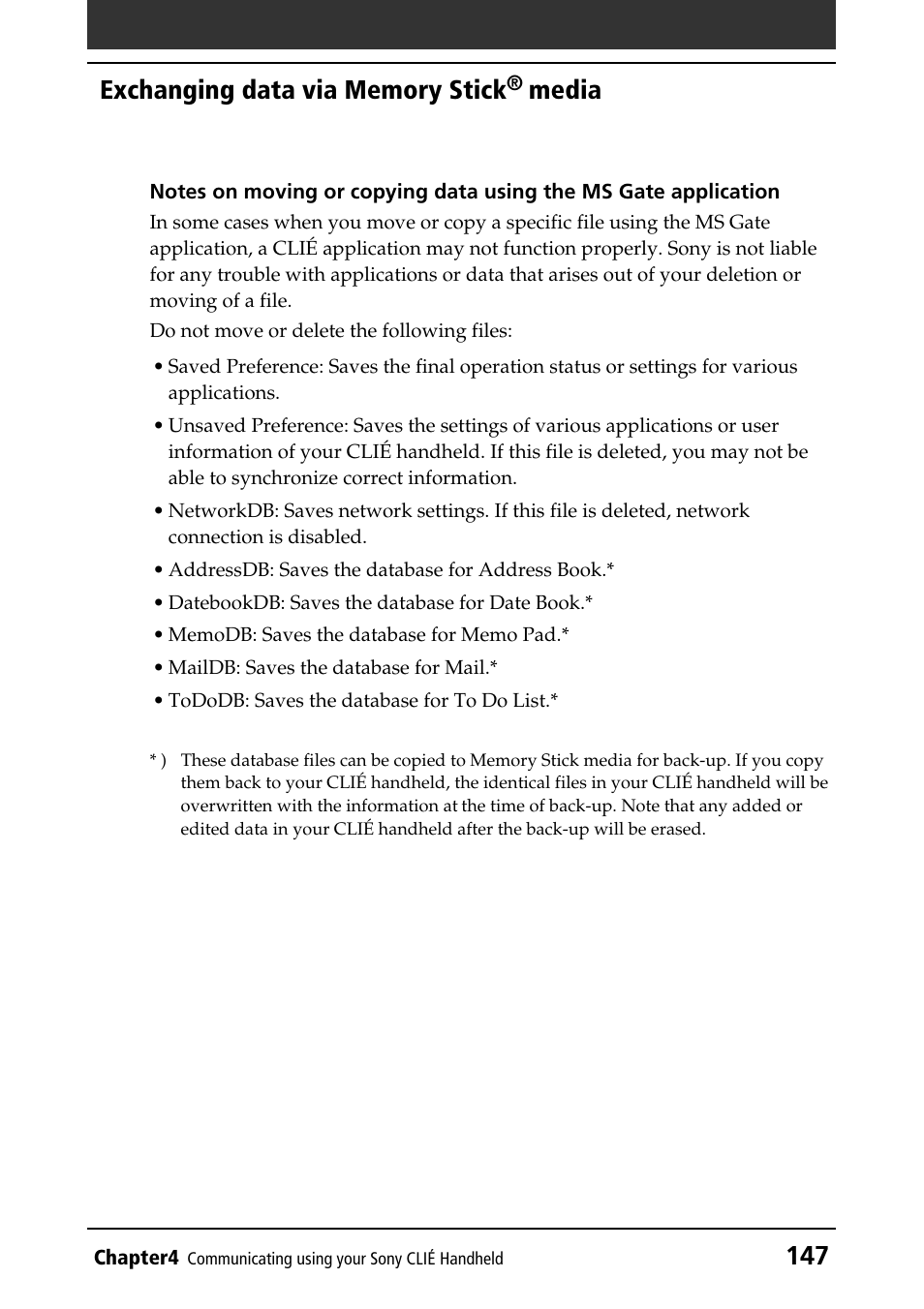 Media | Sony PEG-NR70V/U User Manual | Page 147 / 224