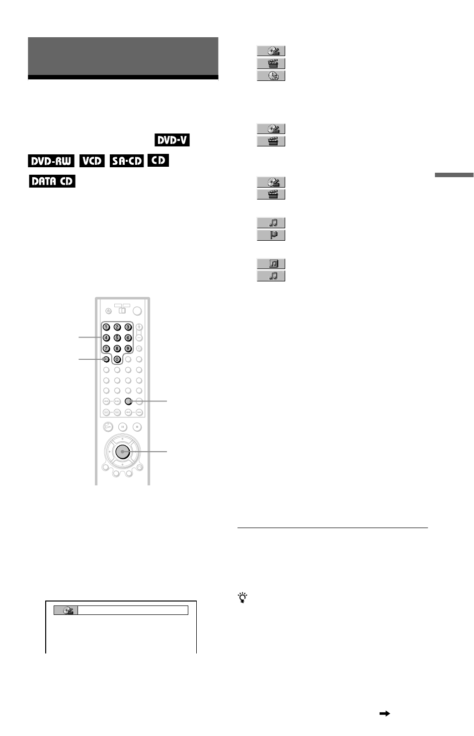 Searching for a scene, Searching for a title/ chapter/track/index/ scene | Sony DVP-NS705V  EN User Manual | Page 49 / 92