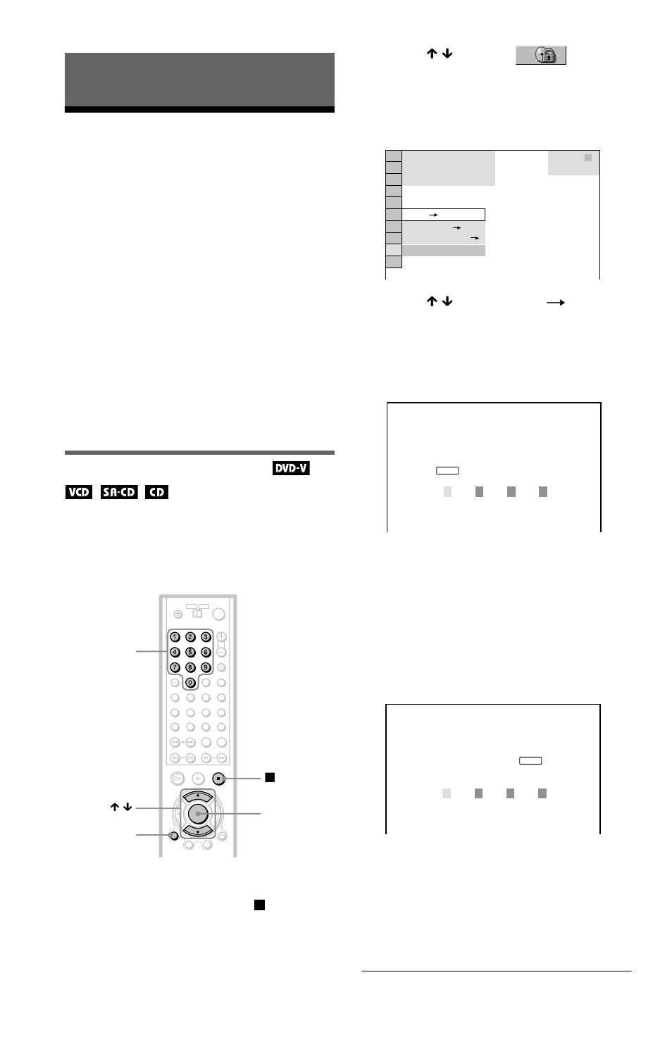 Using various additional functions, Locking discs (custom parental control, Parental control) | Locking discs, Custom parental control | Sony DVP-NS705V  EN User Manual | Page 66 / 92