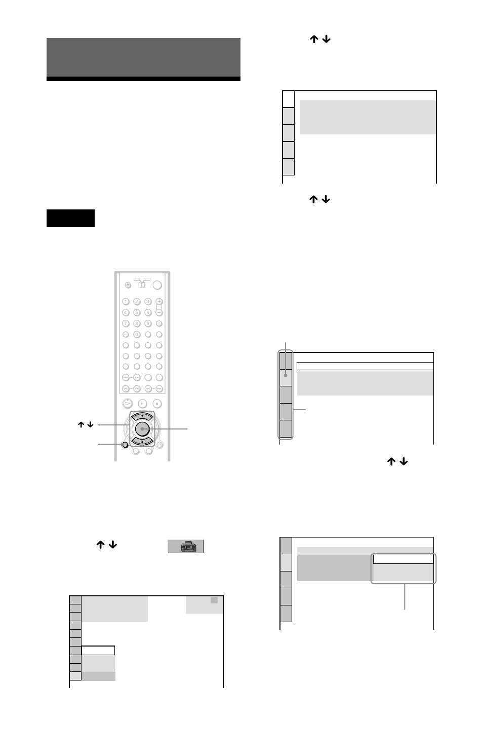 Settings and adjustments, Using the setup display | Sony DVP-NS705V  EN User Manual | Page 74 / 92