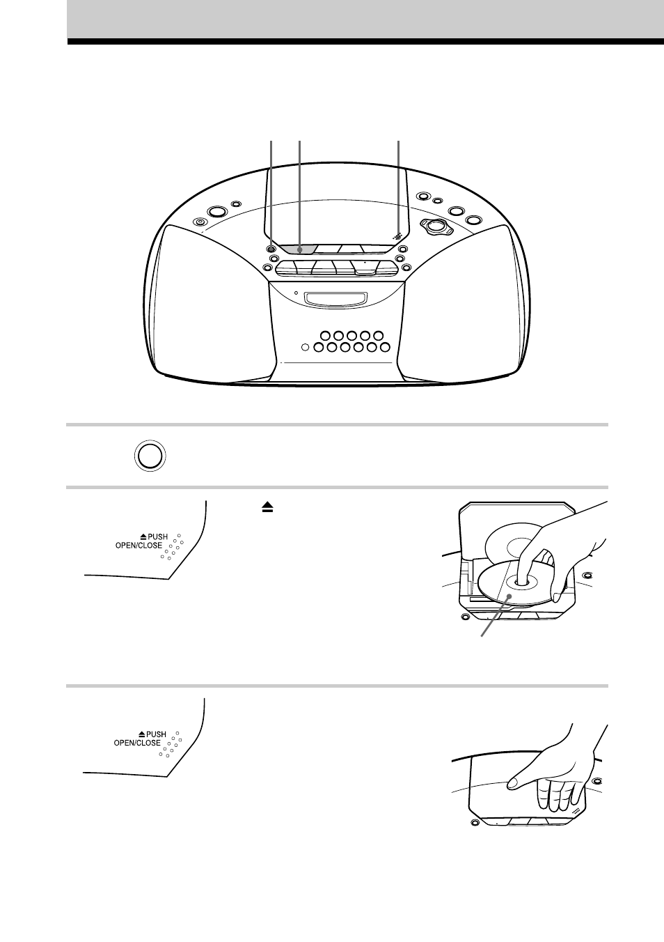 Basic operations, Playing an audio cd or mp3 files | Sony cCFD-S20CP User Manual | Page 4 / 32