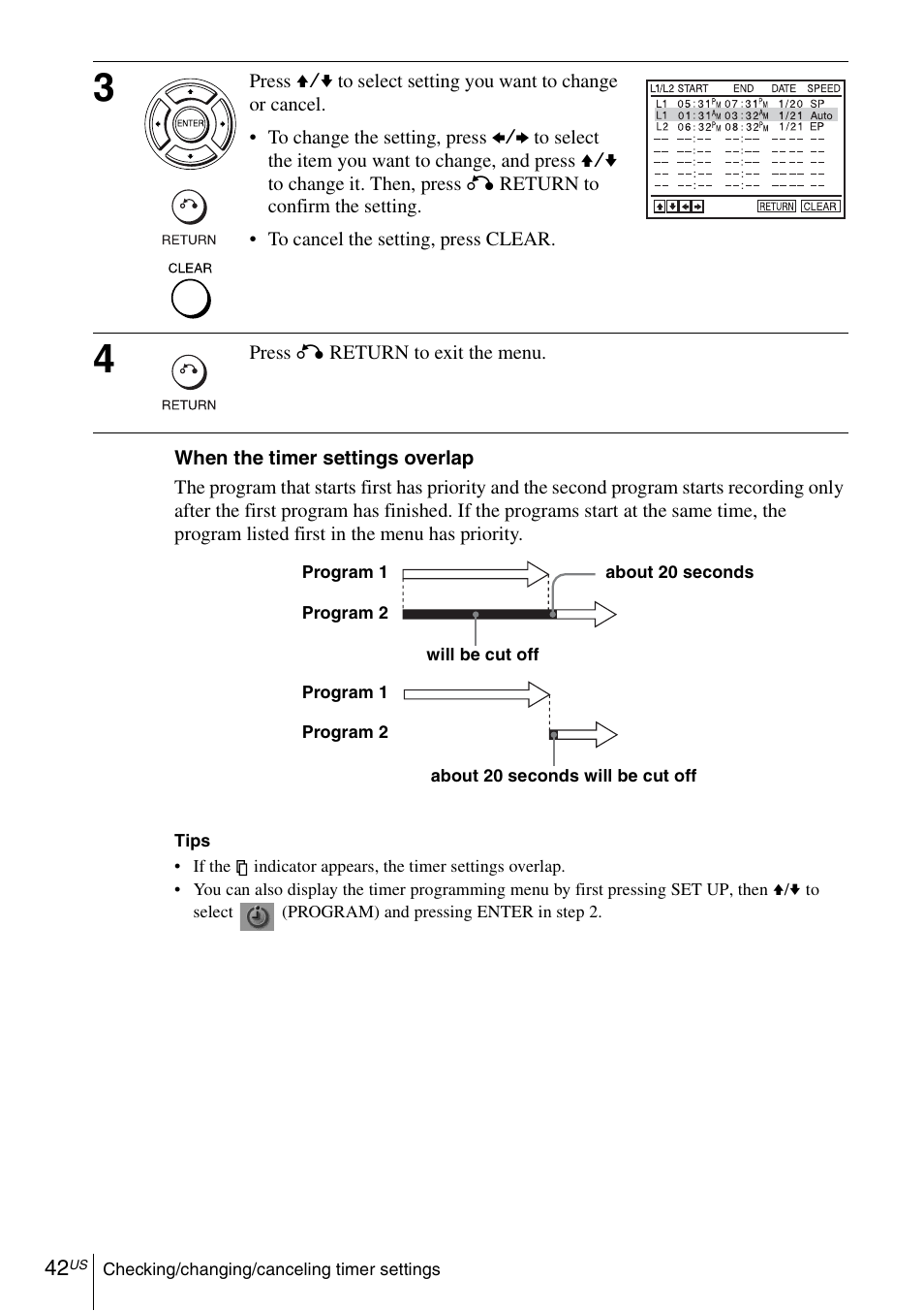 Sony SLVD380P User Manual | Page 42 / 116