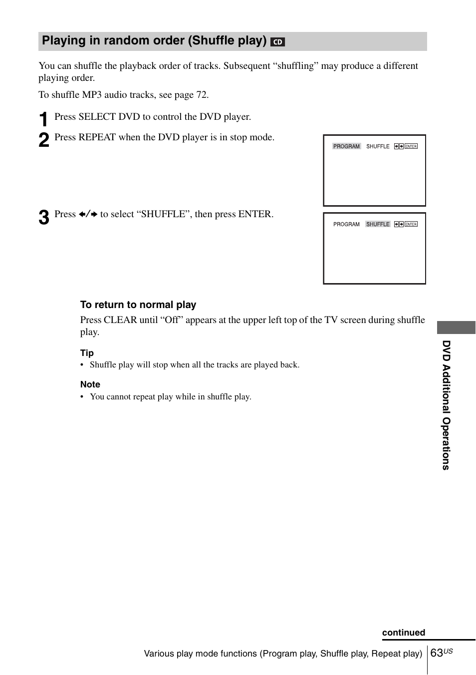 Sony SLVD380P User Manual | Page 63 / 116